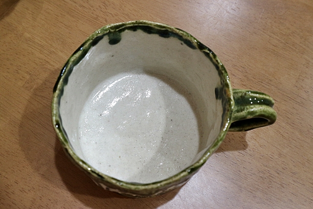 榛澤宏　織部　スープカップ