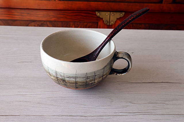 スープカップ　　土物　陶器　鶴琳窯