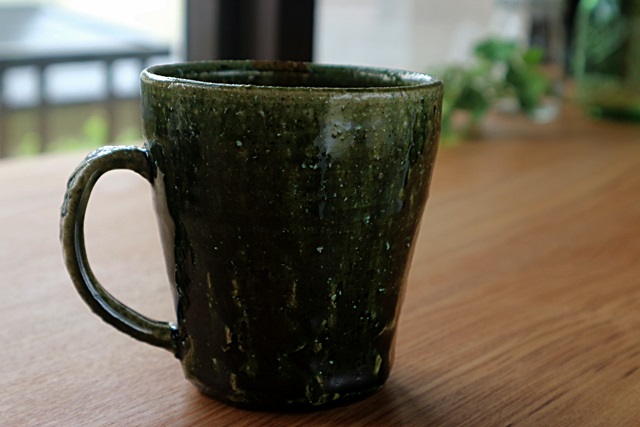 マグカップ　陶器　棚橋淳　織部