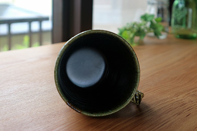 マグカップ　陶器　棚橋淳　織部