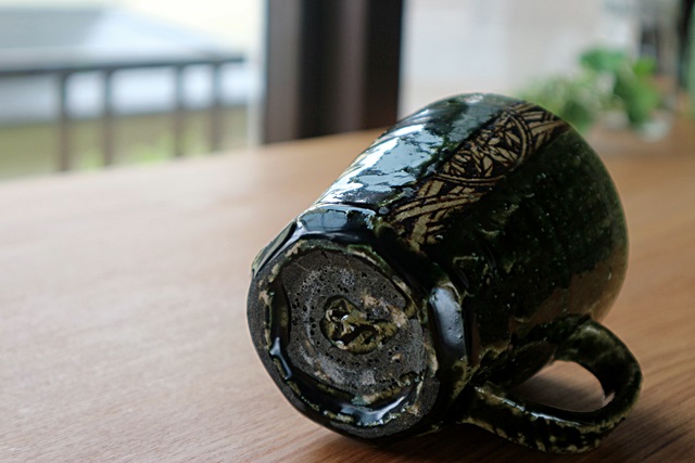 マグカップ　陶器　棚橋淳　織部