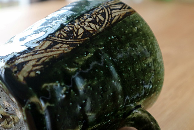 マグカップ　陶器　棚橋淳　織部