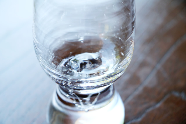 ガラス猪口　冷酒グラス　食前酒　早崎勲　吹きガラス