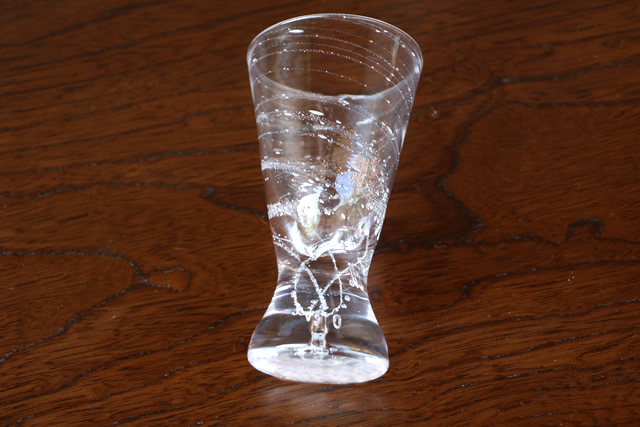ガラス猪口　冷酒グラス　食前酒　早崎勲　吹きガラス
