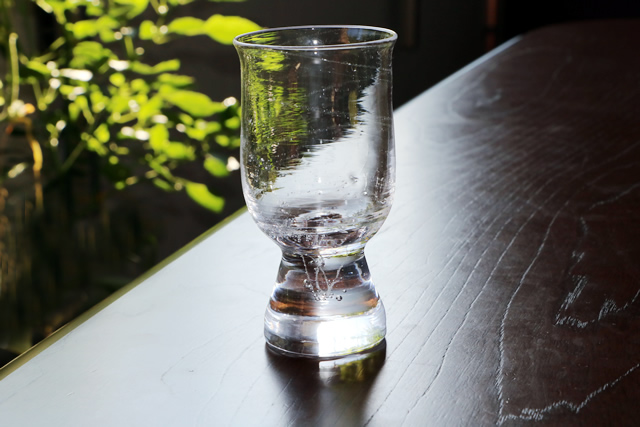 ガラス猪口　冷酒グラス　食前酒　早崎勲　吹きガラス