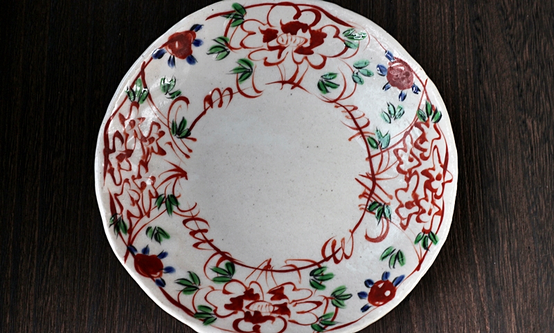 中皿　赤絵 榛澤宏