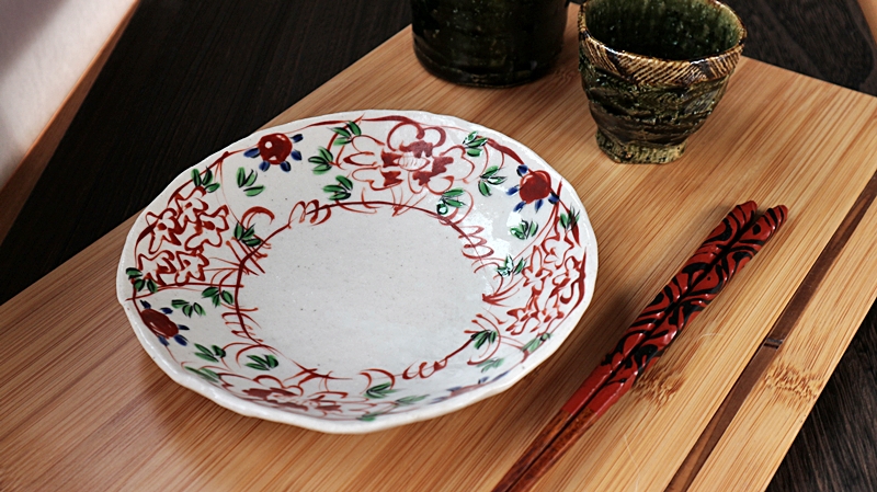 中皿　赤絵 榛澤宏