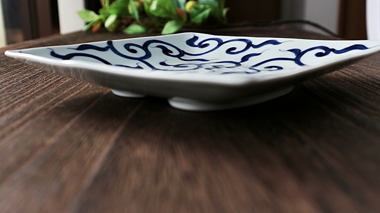 そうた窯　中皿　磁器　四角皿