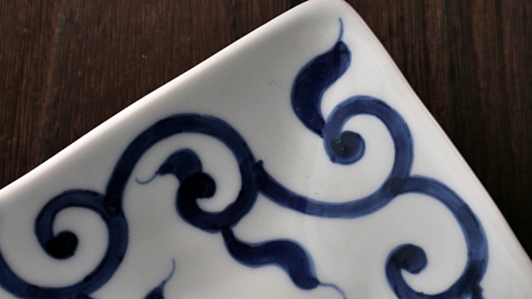 そうた窯　中皿　磁器　四角皿