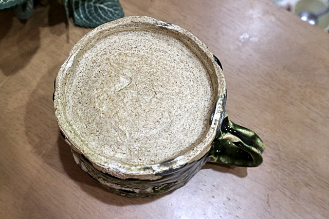 榛澤宏　織部　スープカップ