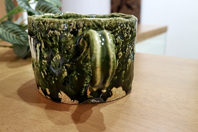 榛澤宏　織部　スープカップ