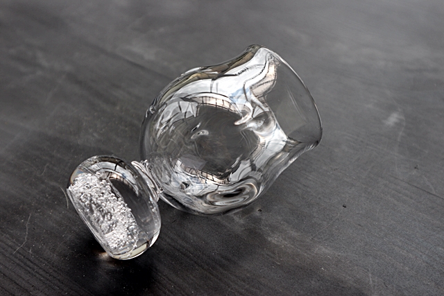 ガラス　吹きガラス　酒器　梶原理恵子